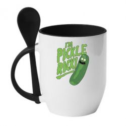 Чашка с ложкой I'm Pickle Rick! - PrintSalon
