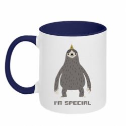 Чашка двухцветная 320ml I'm special Sloth - PrintSalon