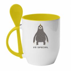 Чашка с ложкой I'm special Sloth - PrintSalon