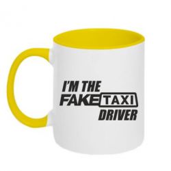 Чашка двокольорова I'm the Fake Taxi Driver