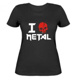 Женская футболка I love metal - PrintSalon