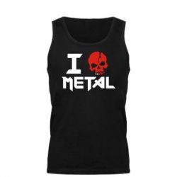 Мужская майка I love metal - PrintSalon