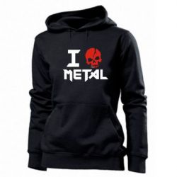 Женское худи I love metal - PrintSalon