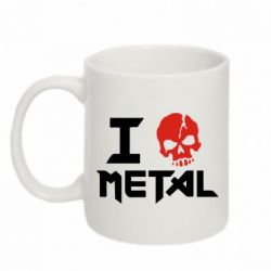 Чашка 320ml I love metal - PrintSalon