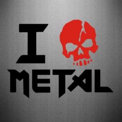 Наклейка I love metal - PrintSalon