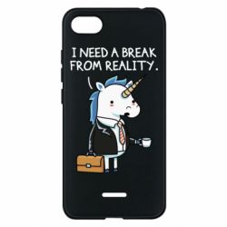 Чехол для Xiaomi Redmi 6A I need a break from reality. - PrintSalon
