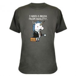 Камуфляжная футболка I need a break from reality. - PrintSalon