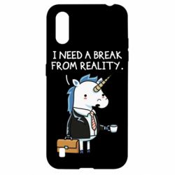Чехол для Samsung A01/M01 I need a break from reality. - PrintSalon