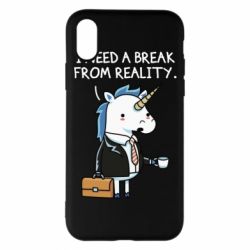 Чехол для iPhone X/Xs I need a break from reality. - PrintSalon