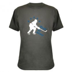 Камуфляжная футболка I play hockey - PrintSalon