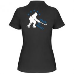 Женское поло I play hockey - PrintSalon