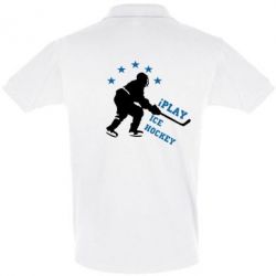 Мужское поло I play hockey - PrintSalon