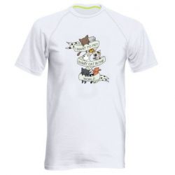 Мужская футболка для спорта I want to open every cat in the world - PrintSalon