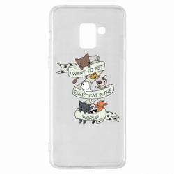 Чехол для Samsung A8+ 2018 I want to open every cat in the world - PrintSalon