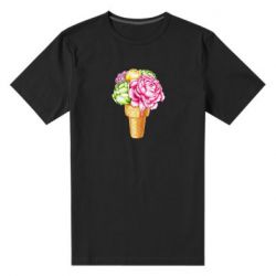 Мужская футболка премиум Ice cream flowers - PrintSalon