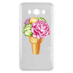 Чехол для Samsung J7 2016 Ice cream flowers - PrintSalon