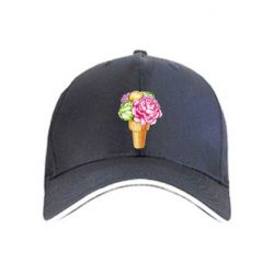 Кепка Ice cream flowers - PrintSalon