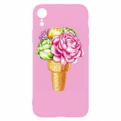 Чехол для iPhone XR Ice cream flowers - PrintSalon