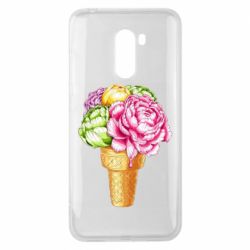 Чехол для Xiaomi Pocophone F1 Ice cream flowers - PrintSalon