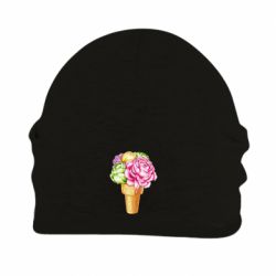 Шапка флисовая Ice cream flowers - PrintSalon