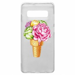 Чехол для Samsung S10+ Ice cream flowers - PrintSalon
