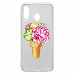 Чехол для Samsung A20 Ice cream flowers - PrintSalon