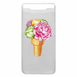 Чехол для Samsung A80 Ice cream flowers - PrintSalon