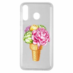 Чехол для Samsung M30 Ice cream flowers - PrintSalon