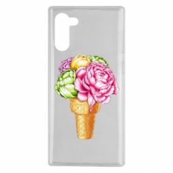 Чехол для Samsung Note 10 Ice cream flowers - PrintSalon