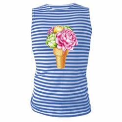 Майка-тельняшка Ice cream flowers - PrintSalon