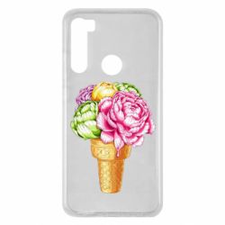 Чехол для Xiaomi Redmi Note 8 Ice cream flowers - PrintSalon