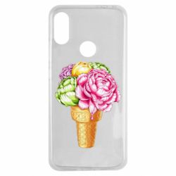Чехол для Xiaomi Redmi Note 7 Ice cream flowers - PrintSalon