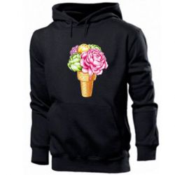 Мужское худи Ice cream flowers - PrintSalon