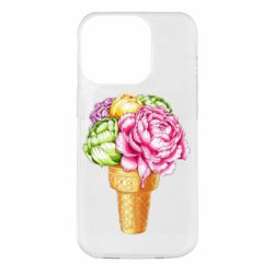 Чехол для iPhone 14 Pro Ice cream flowers - PrintSalon