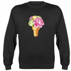 Cвитшот Ice cream flowers - PrintSalon