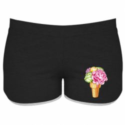 Женские шорты Ice cream flowers - PrintSalon