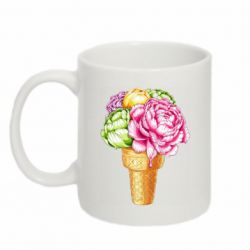 Чашка 320ml Ice cream flowers