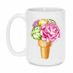 Чашка 420ml Ice cream flowers - PrintSalon