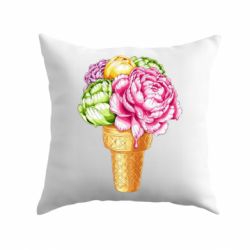 Подушка Ice cream flowers - PrintSalon
