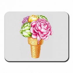 Коврик для мыши Ice cream flowers - PrintSalon