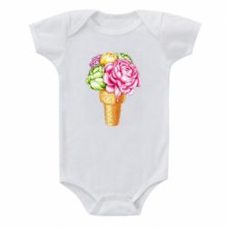 Детский бодик Ice cream flowers - PrintSalon
