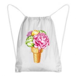 Рюкзак-мешок Ice cream flowers - PrintSalon