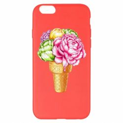 Чехол для iPhone 6 Plus/6S Plus Ice cream flowers - PrintSalon