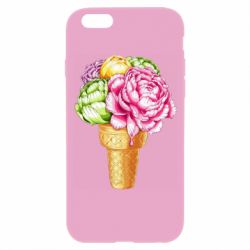 Чехол для iPhone 6/6S Ice cream flowers - PrintSalon