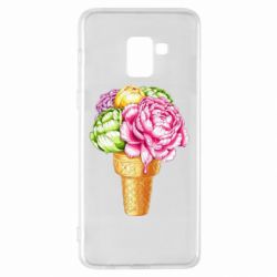 Чехол для Samsung A8+ 2018 Ice cream flowers - PrintSalon