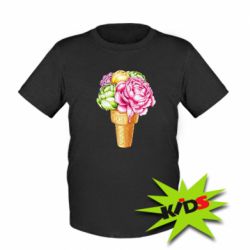Детская футболка Ice cream flowers - PrintSalon