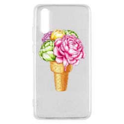 Чехол для Huawei P20 Ice cream flowers - PrintSalon