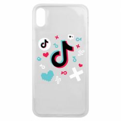 Чехол для iPhone Xs Max Icons TIK TOK - PrintSalon