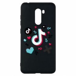 Чехол для Xiaomi Pocophone F1 Icons TIK TOK - PrintSalon
