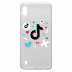 Чехол для Samsung A10 Icons TIK TOK - PrintSalon